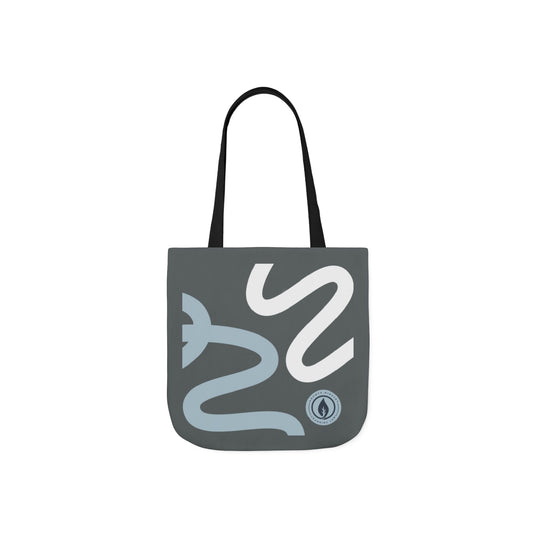 Abstract Snake Pattern Tote Bag | Minimalist Serpent Design Canvas Tote