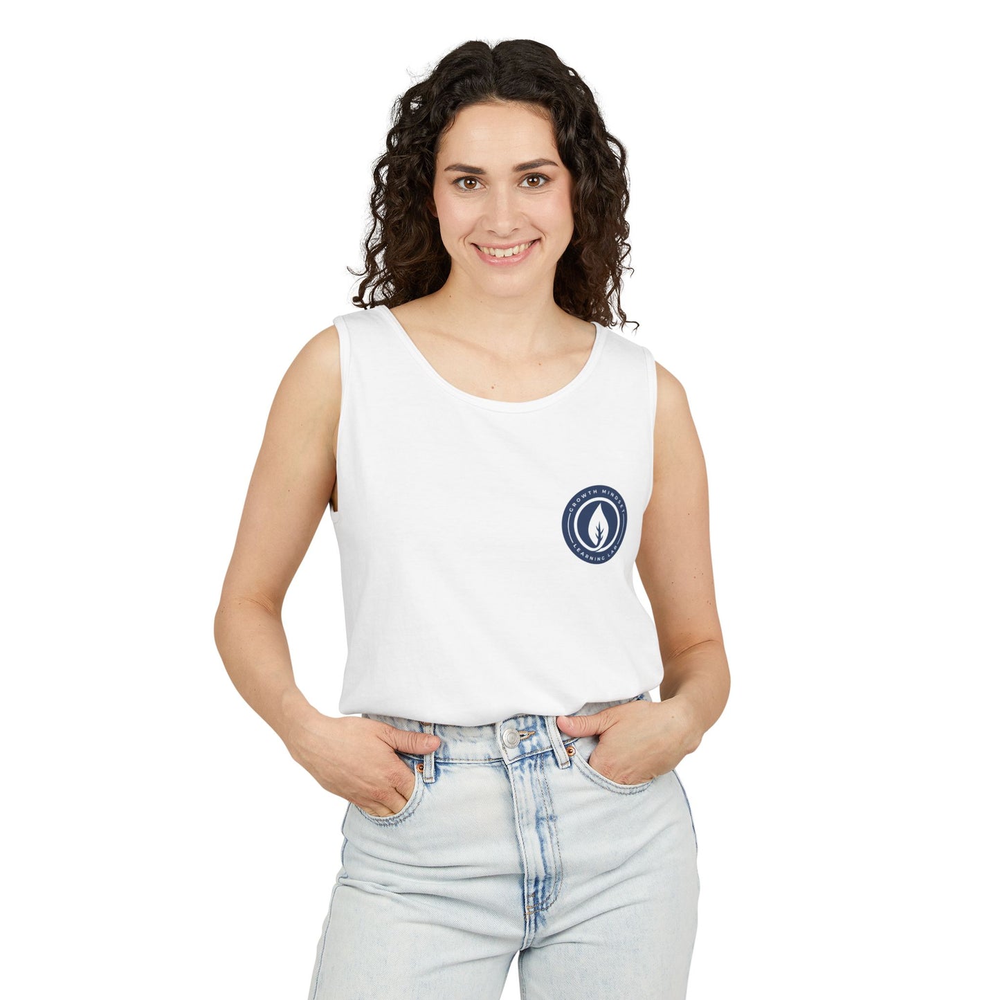 The Power of Yet Tank Top | Motivational Text, Minimal Logo
