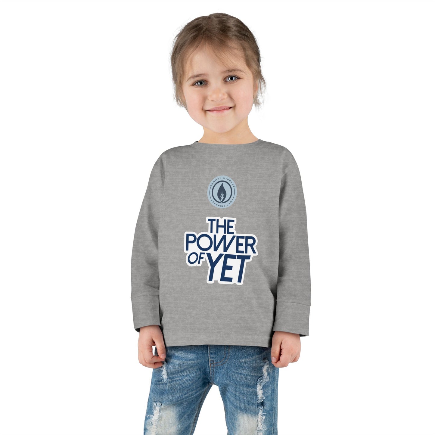 The Power of Yet Toddler Long Sleeve Tee | Motivational Preschool Shirt