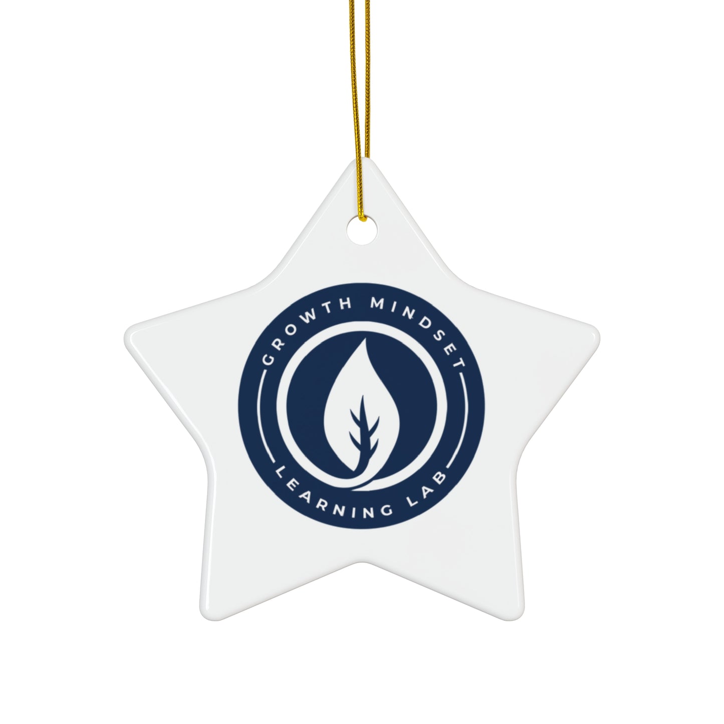 Growth Mindset Learning Lab Logo Ceramic Ornament | Star Shape