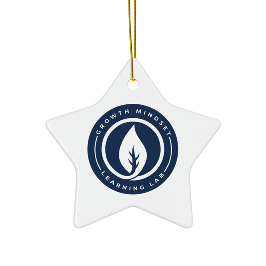 Growth Mindset Learning Lab Logo Ceramic Ornament | Star Shape