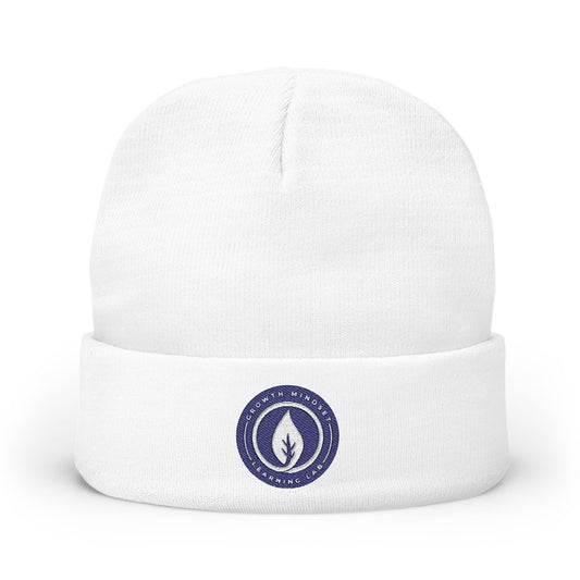 Laurel Wreath Emblem Knit Beanie | Embroidered Logo