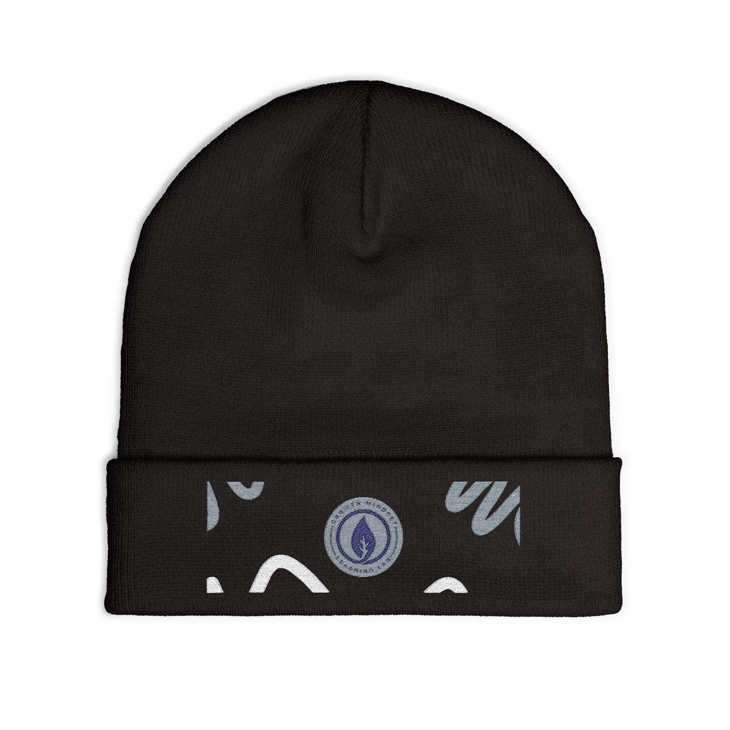 Growth Mindset Learning Lab knit beanie | embroidered cuff winter hat