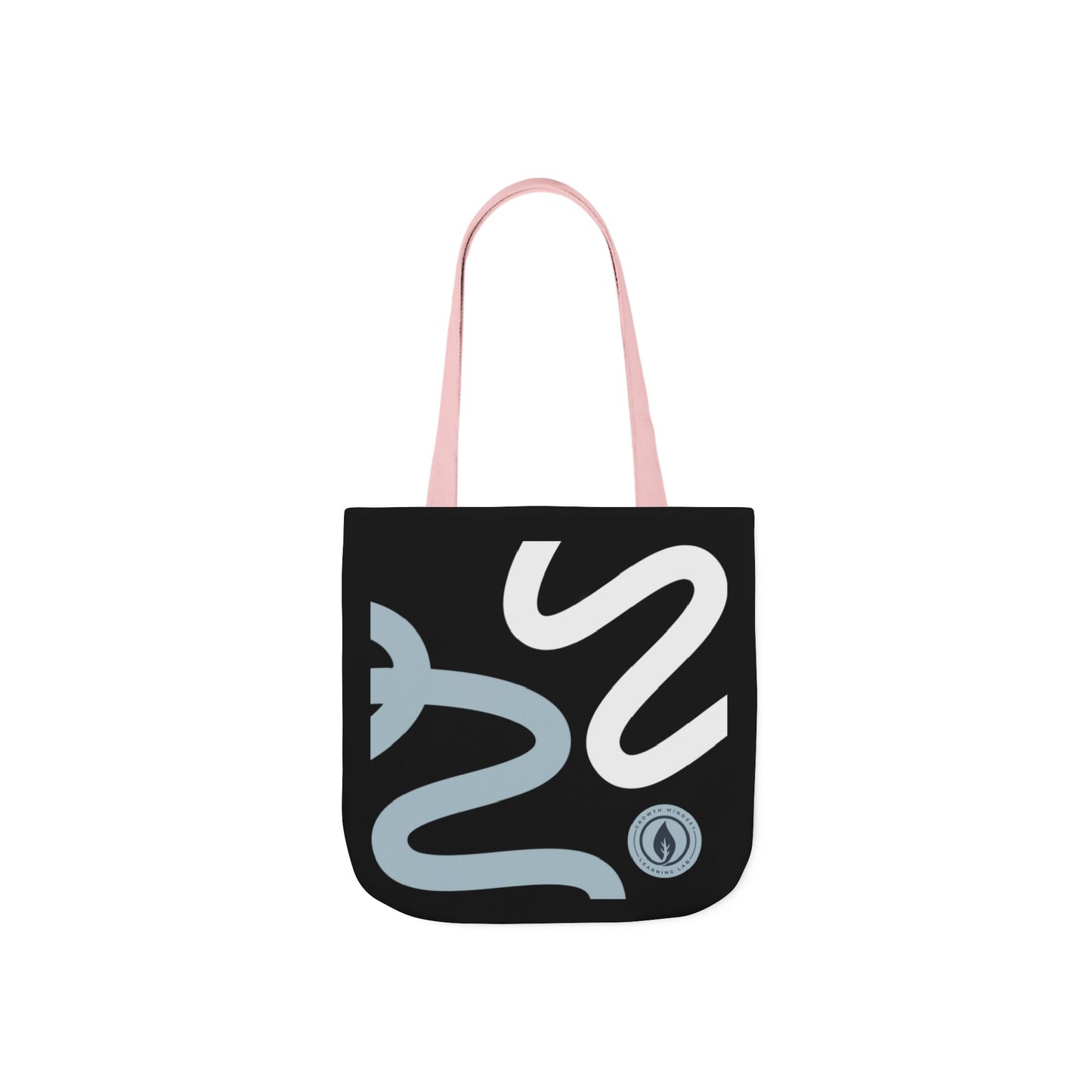 Abstract Wavy Lines Tote Bag | Black Blue White Canvas