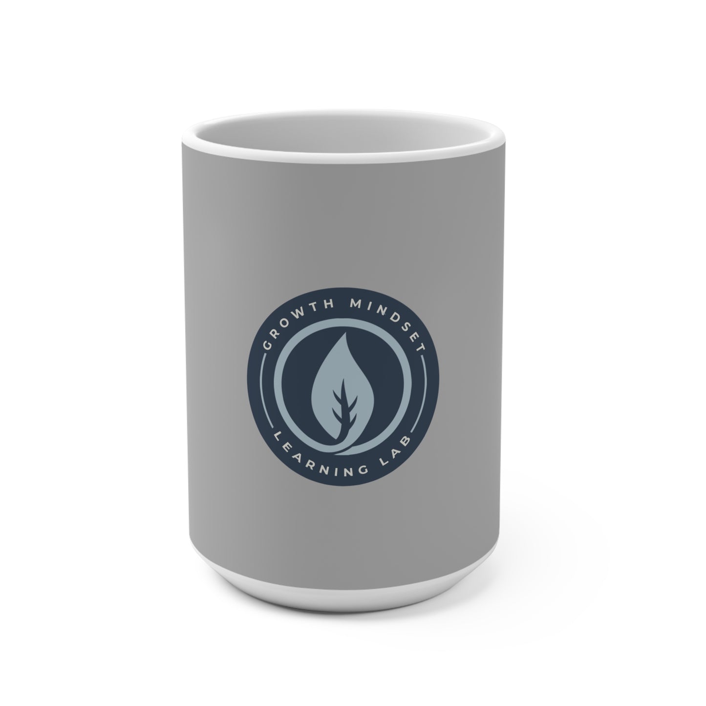Growth Mindset Learning Lab emblem Mug, 15oz ceramic | Educational logo coffee cup