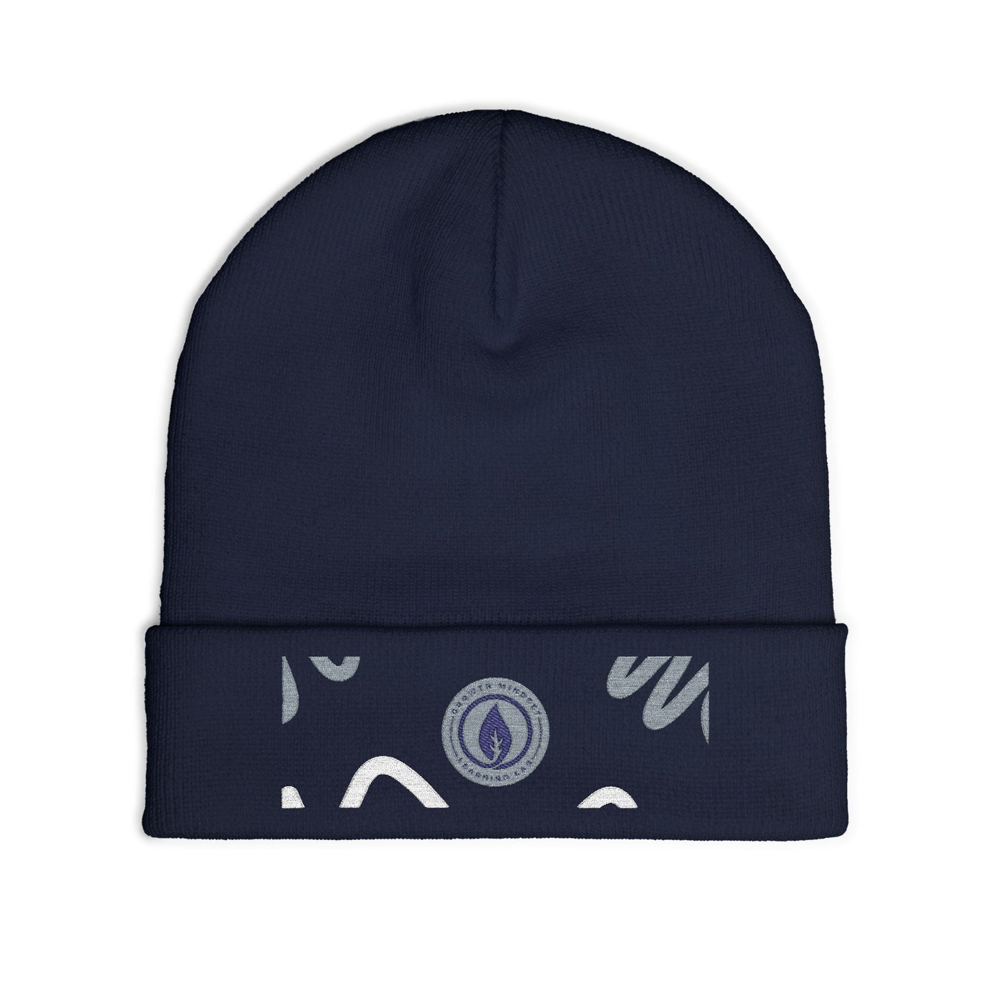 Growth Mindset Learning Lab knit beanie | embroidered cuff winter hat