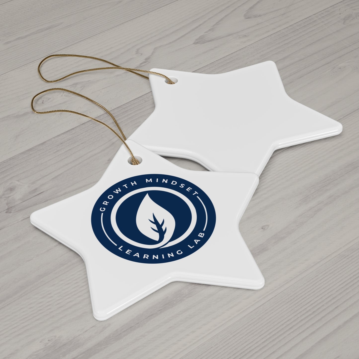 Growth Mindset Learning Lab Logo Ceramic Ornament | Star Shape